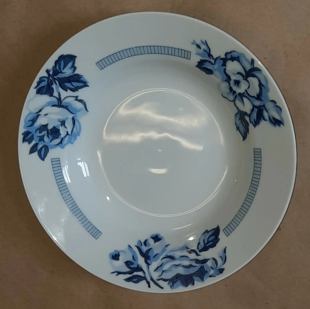 Gibson Blue and White Floral Bowl